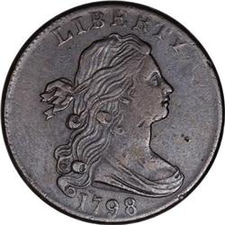 1798 1C Second Hair. XF45 PCGS. S-184, B-45,