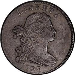 1799/8 1C Overdate VF35 PCGS. S-188, B-2, R.4