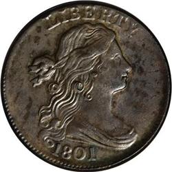 1801 1C MS62 Brown PCGS. S-216, B-6, R.1