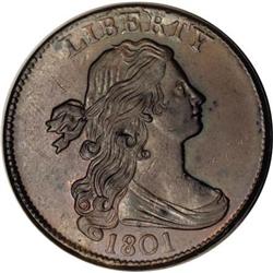 1801 1C 1/000. MS63 Brown PCGS. S-223, B-17,