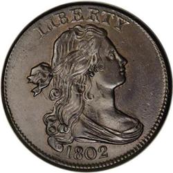 1802 1C MS63 Brown PCGS. S-230, B-8, R.1