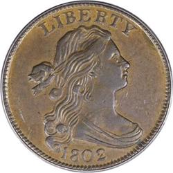 1802 1C AU53 PCGS. S-235, B-15, R.3