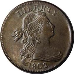 1802 1C MS63 Brown PCGS. S-242, B-19, R.2