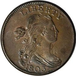 1803 1C Small Date, Small Fraction. MS63 Brown