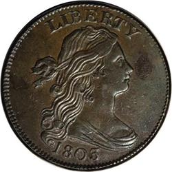 1803 1C Small Date, Small Fraction. AU53 PCGS.