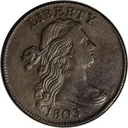 1803 1C Small Date, Small Fraction. XF45 PCGS.