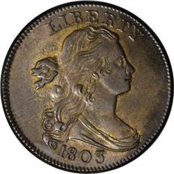 1803 1C Small Date, Small Fraction. MS63 Brown