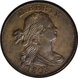 1803 1C Small Date, Small Fraction. MS61 Brown