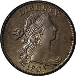 1803 1C Small Date, Small Fraction. AU55