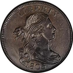 1803 1C Large Date, Large Fraction. AU58 PCGS.