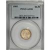 Image 3 : 1881 $2 1/2 AU50 PCGS