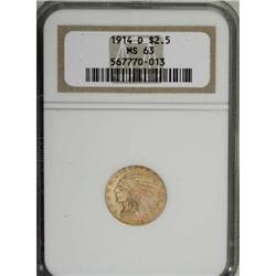 1914-D $2 1/2 MS63 NGC