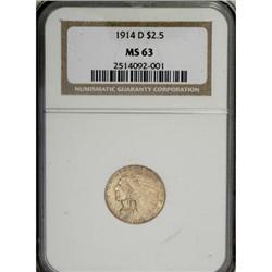 1914-D $2 1/2 MS63 NGC
