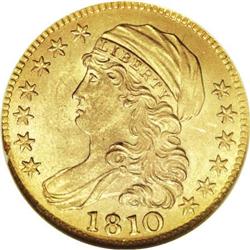 1810 $5 Large Date, Large 5 MS64 NGC