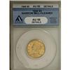 1840 $5 Narrow Mill AU55 ANACS