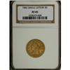 1842 $5 Small Letters XF45 NGC
