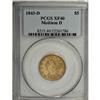 1843-D $5 Medium D XF40 PCGS