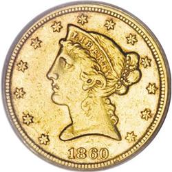 1860-C $5 XF45 PCGS