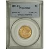 1891-CC $5 MS61 PCGS