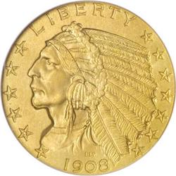 1908 $5 PR66 NGC