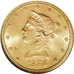 1886-S $10 MS64 NGC
