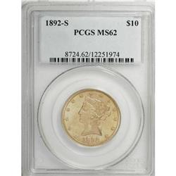 1892-S $10 MS62 PCGS