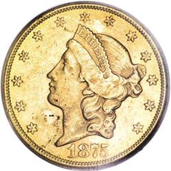 1875-CC $20 AU58 PCGS