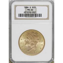 1884-S $20 MS62 NGC