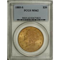 1885-S $20 MS62 PCGS