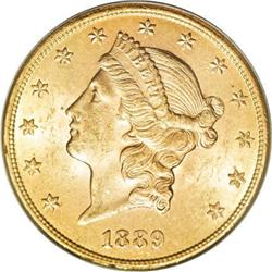 1889 $20 MS62 PCGS