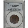 Image 1 : 1723 Hibernia Halfpenny MS64 Brown PCGS