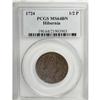 Image 3 : 1724 1/2P Hibernia Halfpenny MS64 Brown PCGS