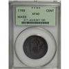 Image 1 : 1788 1C Massachusetts Cent, Period XF40 PCGS