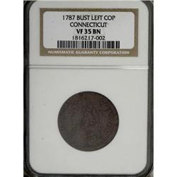 1787 COPPER Connecticut Copper, Mailed Bust Left