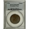Image 1 : 1794 TOKEN Franklin Press Token MS62 Brown PCGS