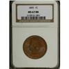 Image 3 : 1855 1C Upright 5s MS67 Red and Brown NGC