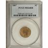Image 1 : 1867 1C MS64 Red and Brown PCGS
