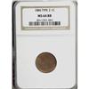 Image 1 : 1886 1C Type Two MS64 Red and Brown NGC