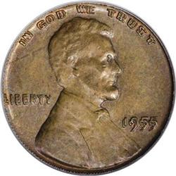 1955 1C Doubled Die Obverse AU58 PCGS