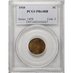 1910 1C PR64 Red and Brown PCGS