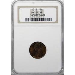 1916 1C PR64 Red and Brown NGC
