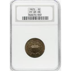 1872 2C PR65 Red and Brown NGC