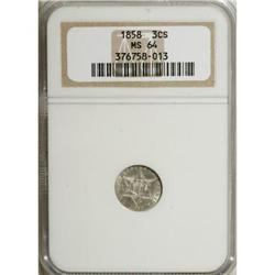 1858 3CS MS64 NGC