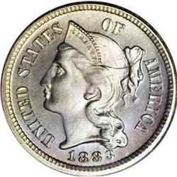 1883 3CN PR67 PCGS