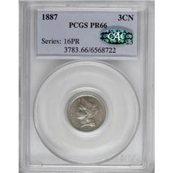 1887 3CN PR66 PCGS