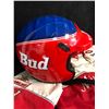 Image 2 : BUDWEISER RACING COLLECTIBLES LOT (HELMET/ SHIRT)