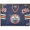 Image 2 : Wayne Gretzky Edmonton Oilers Autographed Framed Blue CCM Authentic Jersey Beckett BAS