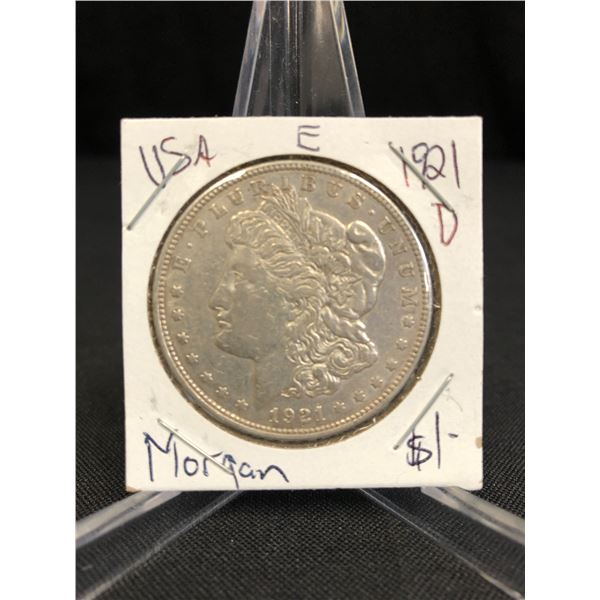 1921 USA MORGAN SILVER DOLLAR (DENVER MINTED)