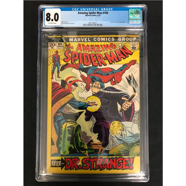 The AMAZING SPIDER-MAN #109 CGC GRADE 8.0 (MARVEL COMICS) 1972