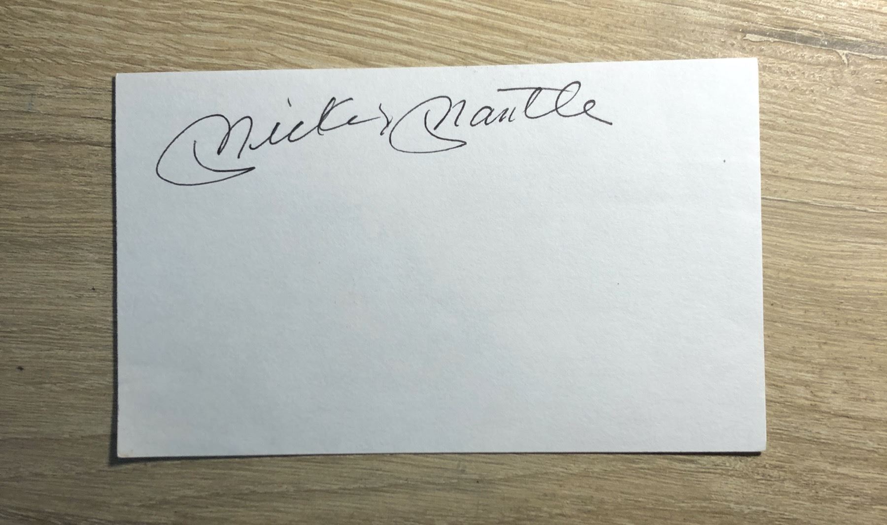Mickey Mantle Autograph Cut